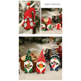 Set 9 Decoratiuni de Craciun din Lemn, Vivimall, cu Snur pentru Agatare in Brad, 3 Modele Mos Craciun Diferite Dimensiuni, Multicolor - vivimall.ro