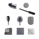 Set 9 piese spălat auto, perii și lavete microfibră | AutoCare - vivimall.ro