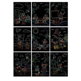 Set 9 Planse Razuibile, Vivimall, Scratch ArtCards, +3 Ani, de Razuit si de Colorat, 19 x 14 cm, Model Pirati, Multicolor - vivimall.ro