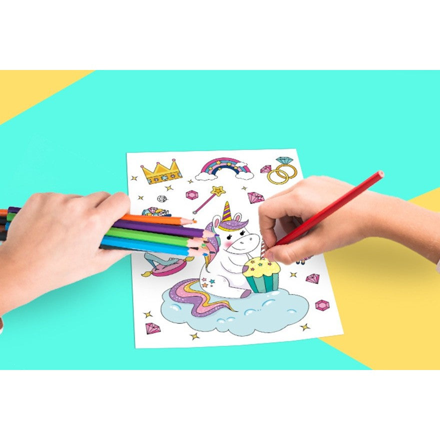 Set 9 Planse Razuibile, Vivimall, Scratch ArtCards, +3 Ani, de Razuit si de Colorat, 19 x 14 cm, Model Spatiu Cosmic, Multicolor - vivimall.ro