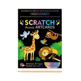 Set 9 Planse Razuibile, Vivimall, Scratch ArtCards, +3 Ani, de Razuit si de Colorat, 19 x 14 cm, Model ZOO, Multicolor - vivimall.ro