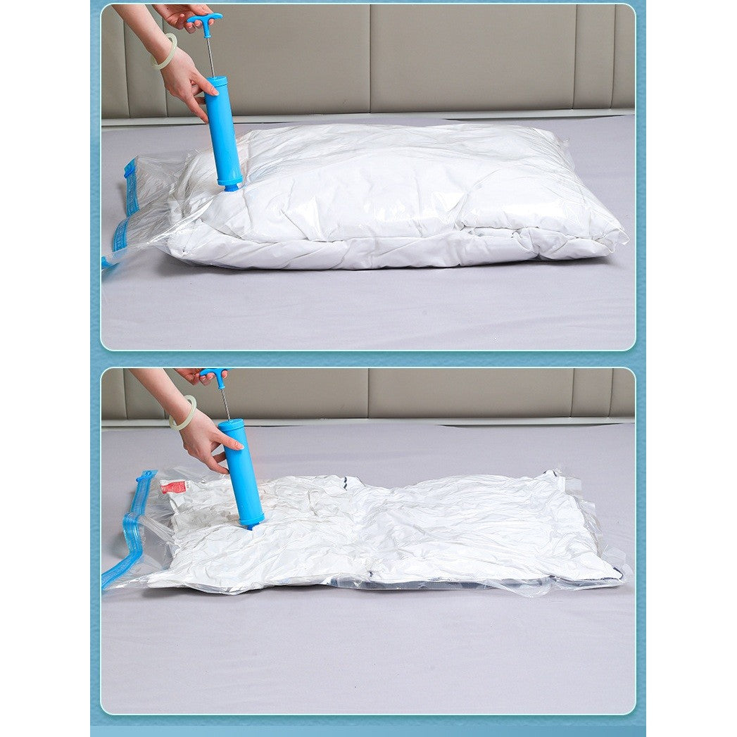 Set 9 Saci de Vidat Haine, Vivimall, Marimi Diferite, Vidare prin Vacuum, Reutilizabili, Impermeabili, Pompa Inclusa, Transparent - vivimall.ro