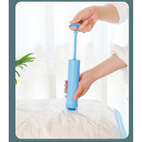 Set 9 Saci de Vidat Haine, Vivimall, Marimi Diferite, Vidare prin Vacuum, Reutilizabili, Impermeabili, Pompa Inclusa, Transparent - vivimall.ro