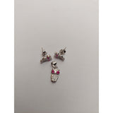 Set Argint 925 Bufnita cu Ochi Colorati, Jolie Silver, 2.3g, 1.5 cm x 0.6 cm - vivimall.ro