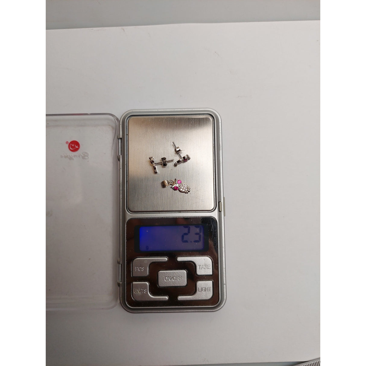 Сребърен комплект „Бухал“ 925 с цветни очи, Jolie Silver, 2.3G