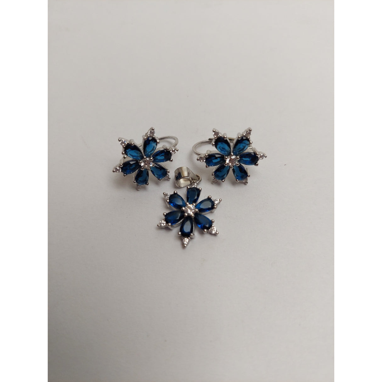 Set Argint 925, Floare Colorata Cu Tortita, Jolie Silver, 4.5G