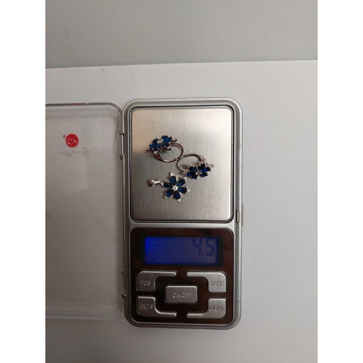 Set Argint 925, Floare Colorata cu Tortita, Jolie Silver, 4.5g, 2 cm x 1.5 cm - vivimall.ro