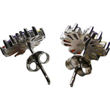 Set Argint 925 Flori Multicolore cu Mijloc Alb Model 1 - vivimall.ro