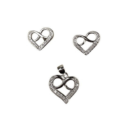 Set Argint 925 Inima Cu Infinit