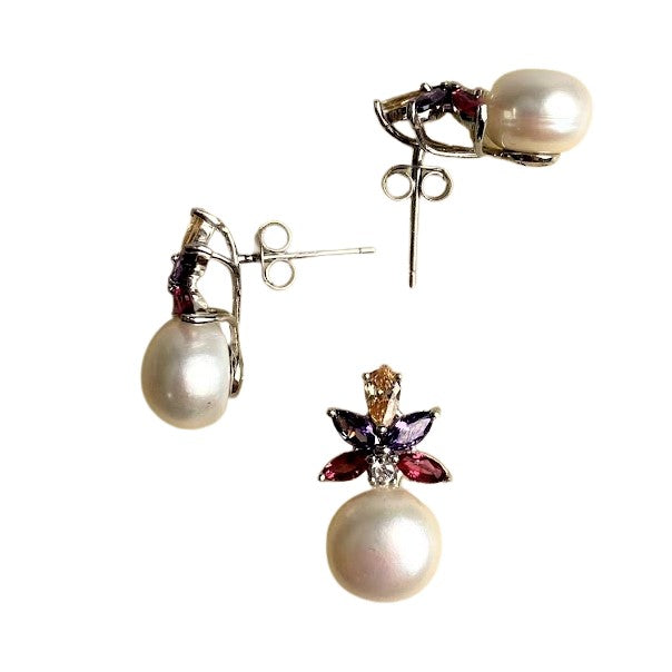 Set Argint 925 Perla Cu Libelula Colorata