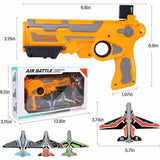 Set Arma De Jucarie Tip Lansator De Avioane, Air Battle, Portocaliu - vivimall.ro