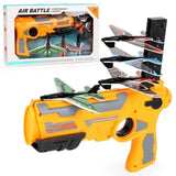 Set Arma De Jucarie Tip Lansator De Avioane, Air Battle, Portocaliu - vivimall.ro