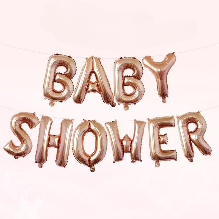 Set Baloane Din Folie Metalizata, Litere De 40 Cm, Baloane Party, Ambalaj Individual, Pai, Ata Si Adeziv Incluse, Umflare Cu Aer Sau Heliu, Rose Gold - vivimall.ro