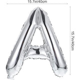 Set Baloane din Folie Metalizată, Vivimall, Model Congrats, Litere de 40 cm, Baloane Absolvire, Ambalaj Individual, Pai inclus, Umflare cu Aer sau Heliu, Argintiu - vivimall.ro