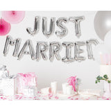 Set Baloane Din Folie Metalizata, Figurine Litere, Tema Nunta, 40 Cm, Baloane Party, Ambalaj Individual, Pai Inclus, Umflare Cu Aer Sau Heliu - vivimall.ro