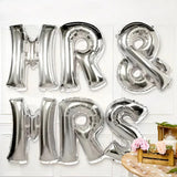 Set Baloane Din Folie Metalizata, Figurine Litere, Tema Nunta, 40 Cm, Baloane Party, Ambalaj Individual, Pai Inclus, Umflare Cu Aer Sau Heliu - vivimall.ro