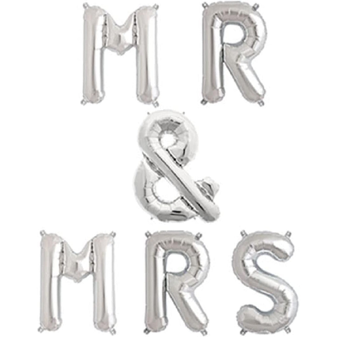 Set Baloane Din Folie Metalizata, Figurine Litere, Tema Nunta, 40 Cm, Baloane Party, Ambalaj Individual, Pai Inclus, Umflare Cu Aer Sau Heliu - vivimall.ro