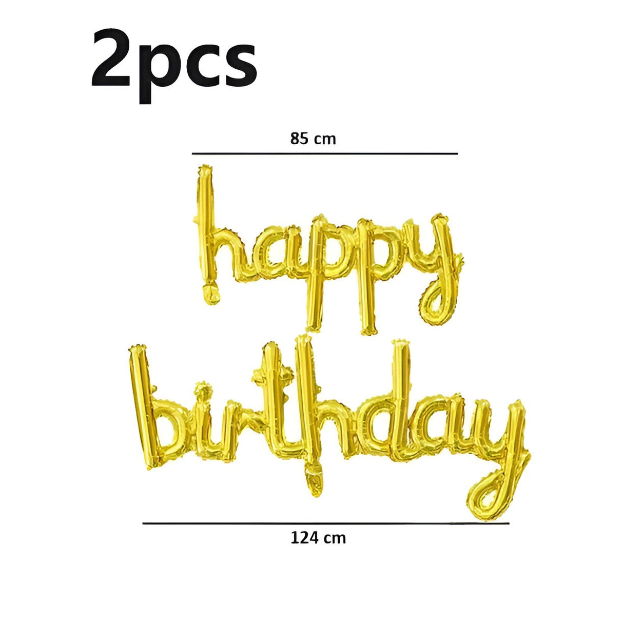 Set Baloane Din Folie Metalizatäƒ, 45X124Cm, Baloane Party, Ambalaj Individual, Pai Inclus, Umflare Cu Aer Sau Heliu, Gold - vivimall.ro