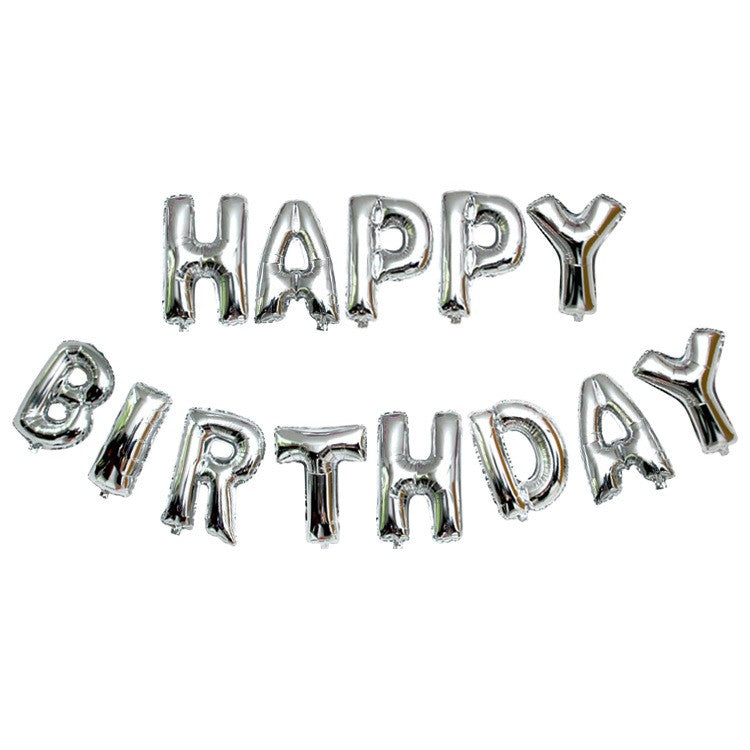 Set 13 Baloane Folie, Tip Ghirlanda, Model Happy Birthday, 40 Cm,