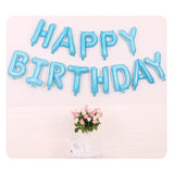 Set baloane folie Flippy, Happy Birthday, 40 cm, baby blue - vivimall.ro
