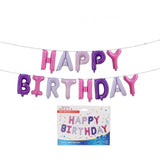 Set baloane folie Flippy, Happy Birthday, 40 cm, multicolor - vivimall.ro