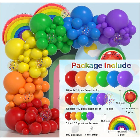 Set 107 Baloane Mixe Arcada Rainbow | FestiFun - vivimall.ro