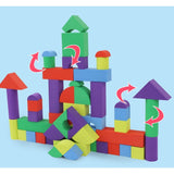 Set Blocuri de Constructie din Spuma EVA, Vivimall, 29 de Piese, Interactive, 24.5x16x3.7 cm, Multicolor - vivimall.ro