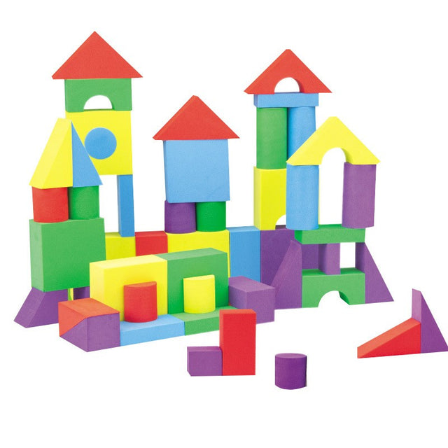 Set Blocuri de Constructie din Spuma EVA, Vivimall, 29 de Piese, Interactive, 24.5x16x3.7 cm, Multicolor - vivimall.ro