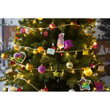 Set brad artificial de Craciun si elemente decorative, clasic, pentru interior/exterior, inaltime 210 cm, diametru 138 cm, 858 ramuri, Flippy, verde, suport metalic inclus - vivimall.ro