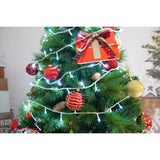 Set brad artificial de Craciun si elemente decorative, Decorat cu conuri de pin, pentru interior/exterior, inaltime 210 cm, diametru 114 cm, 1057 ramuri, Flippy, verde, suport metalic inclus - vivimall.ro