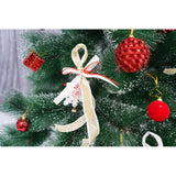 Set brad artificial de Craciun si elemente decorative tip pin inzapezit tip 3, inaltime 150 cm, diametru 85 cm, 160 ramuri cu ace 3D 12 cm, Vivimall, verde cu varfuri, ninse, suport metalic inclus - vivimall.ro