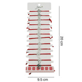 Bratara Martisor pentru Dama, Jolie, Model Inger, Set 12 bucati, Pandativ Argintiu din Inox cu Snur Rosu Ajustabil - vivimall.ro