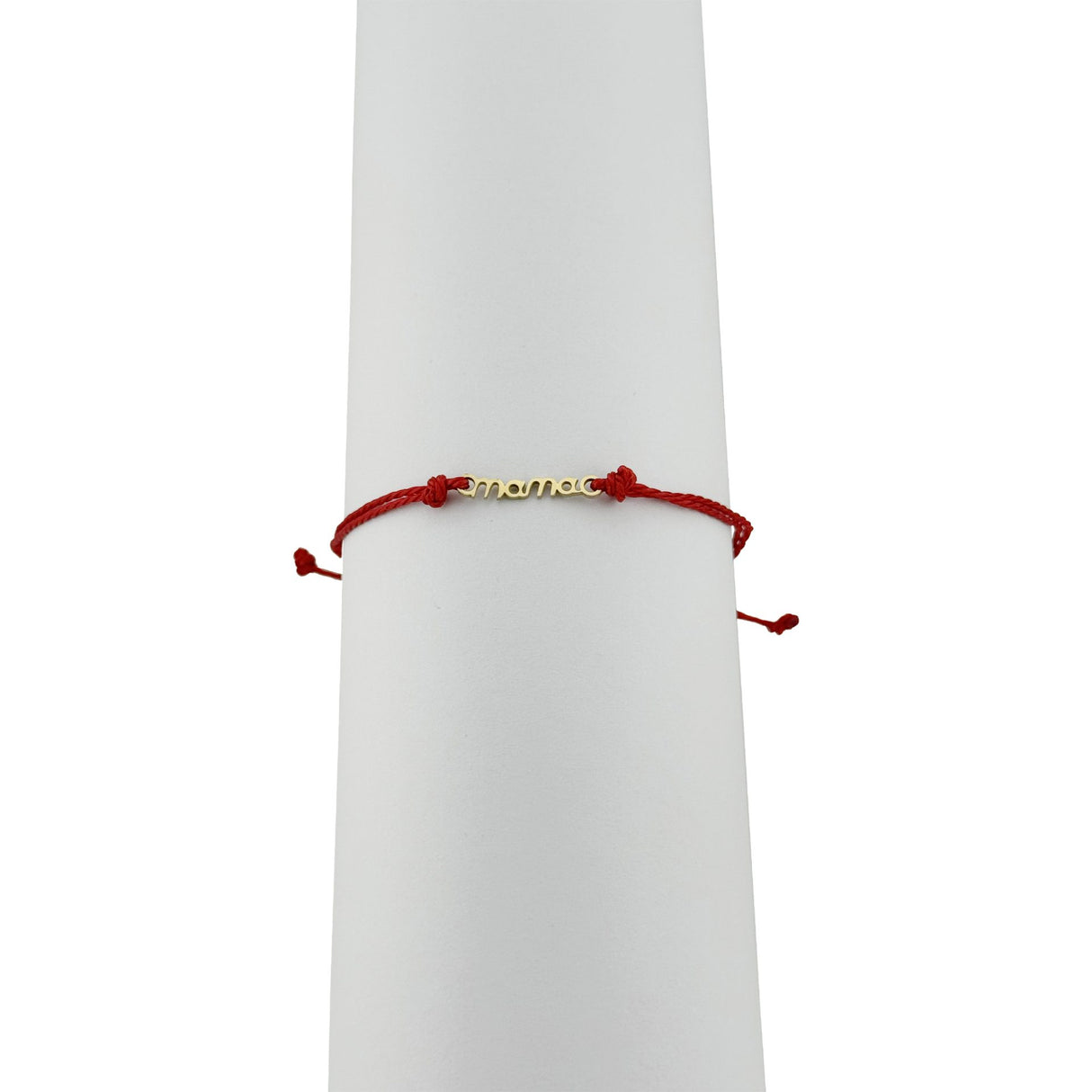 Bratara Martisor pentru Dama, Jolie, Model Mama, Set 12 bucati, Pandativ din Inox Auriu, Snur Ajustabil Impletit, Rosu - vivimall.ro