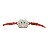 Martisor Bratara pentru Dama si Copii, Jolie, Model Broscuta Vesela, Set 12 bucati, Pandantiv Emailat, Snur Reglabil, Rosu/Roz - vivimall.ro