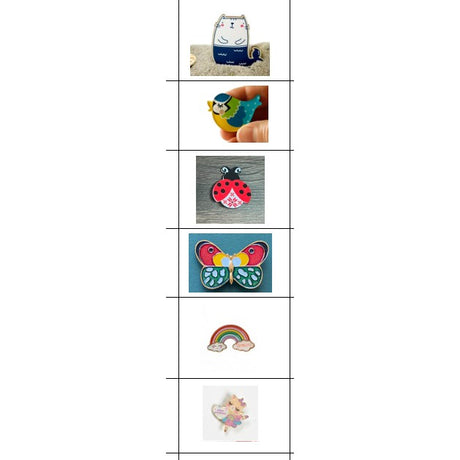 Set 12 Broșe Mărțișor Copii Modele Mixate | Jolie - vivimall.ro