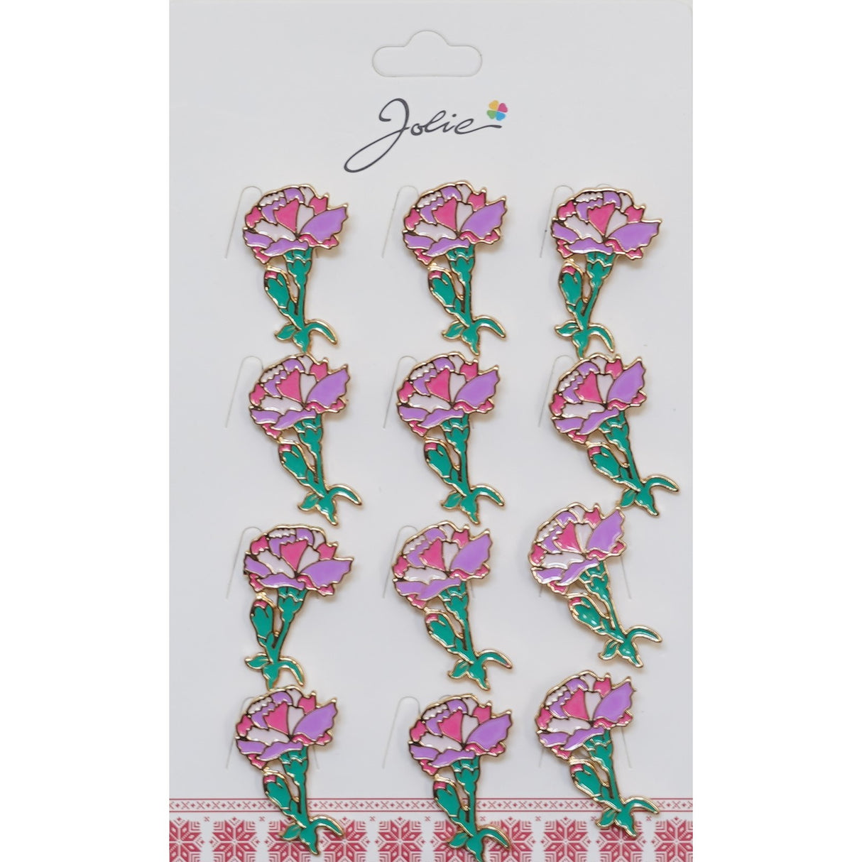 Set 12 Brose Martisor Garoafa Roz - vivimall.ro