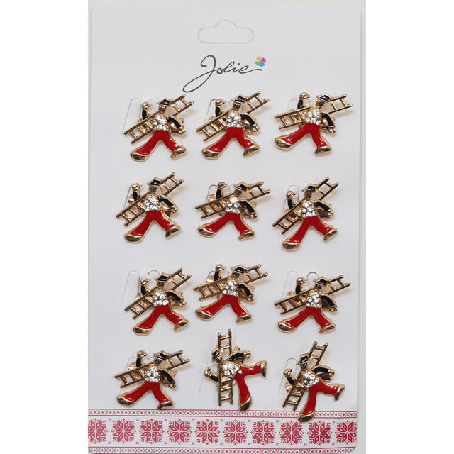 Set 12 Broșe Mărțișor Cosaș Roșu | Jolie - vivimall.ro