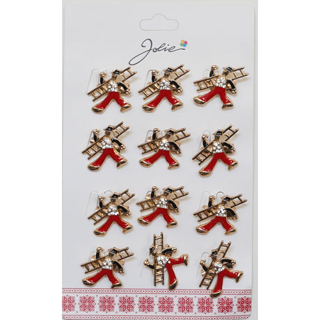 Set 12 Brose Martisor Primavara Cosar Rosu Auriu - vivimall.ro