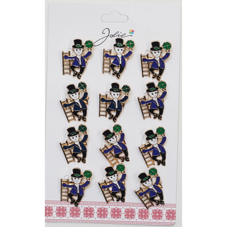 Set 12 Broșe Mărțișor Cosaș cu Trifoi | Jolie - vivimall.ro