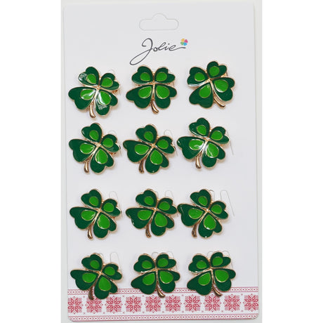 Set 12 Broșe Mărțișor Trifoi | Jolie - vivimall.ro