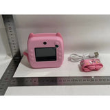 Set Camera Instantanee pentru Copii, Flippy, Ecran HD 2.4'', 24MP, 720P Video, 1200 mAh, cu Functie de Printare Alb-Negru, cablu USB-C, Bluetooth, Compatibil iOS/Android, Imprimare APP, Model Kitty, Roz - vivimall.ro