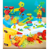 Set Constructie Bormasina Magica cu Servieta, Vivimall, 310 Piese, Albastru, Piese Multicolore, Plastic, 31x46 cm - vivimall.ro