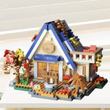 Set construcție Flippy Forest Log Cabin pentru copii 6 ani+, model căsuță, vedere laterală
