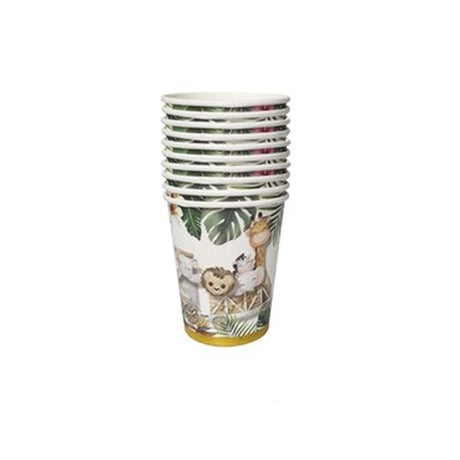 Pahare Carton Pentru Petrecere, Set 10 Pahare Cartonate Pentru Zi De Nastere, 230 Ml - vivimall.ro