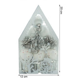 Set De 12 Ornamente De Brad, De Tip Glob, Alb/, Din Polistiren, Cu Finisaj Sclipitor, Cutie 4 Cm Adancime X 20 Cm Inaltime X 12 Cm Lungime)