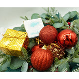 Set De 20 Ornamente De Brad, De Tip Glob, Rosu/, Din Polistiren, Cu Finisaj Sclipitor, Cutie 6 Cm Adancime X 29 Cm Lungime X 24 Cm Inaltime