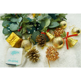 Set de 24 ornamente de brad, Vivimall, de tip Glob, Multicolor, din polistiren, cu finisaj sclipitor , cutie  5  cm adancime x 29  cm lungime x 19  cm inaltime - vivimall.ro