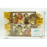 Set de 24 ornamente de brad, Vivimall, de tip Glob, Multicolor, din polistiren, cu finisaj sclipitor , cutie  5  cm adancime x 29  cm lungime x 19  cm inaltime - vivimall.ro