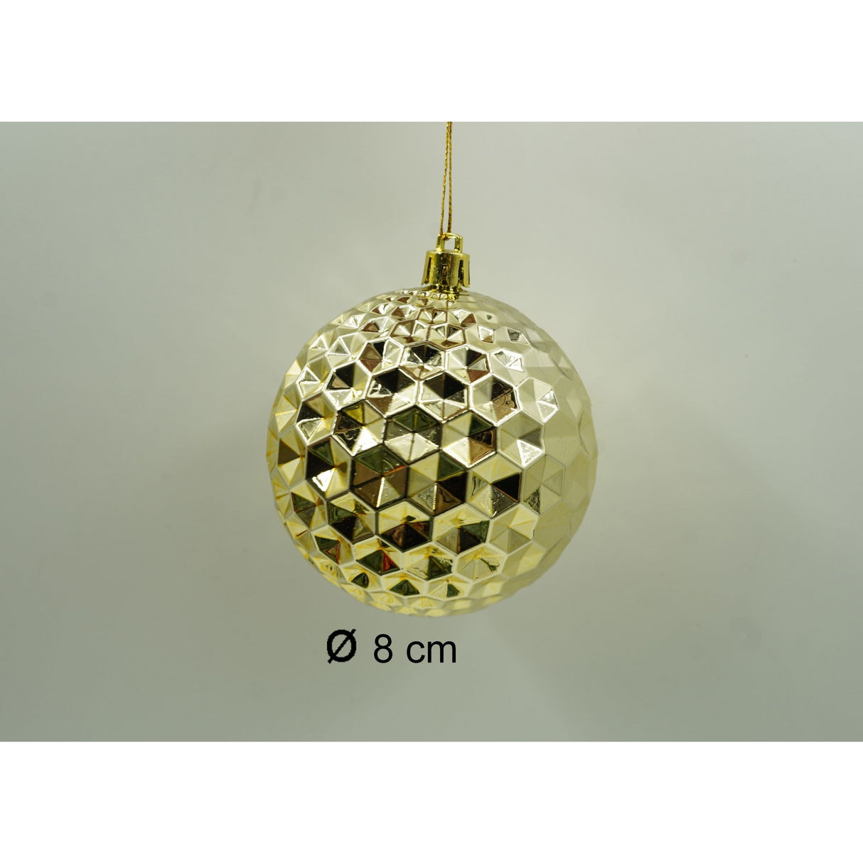 Set de 24 ornamente de brad, Vivimall, de tip Glob, Rosu/ Auriu, cu ø de 8 cm, din plastic, cu finisaj sclipitor , cutie  19  cm lungime x 42  cm inaltime x 19  cm adancime - vivimall.ro