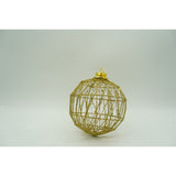 Set de 3 ornamente de brad, Vivimall, de tip Glob, Auriu, cu ø de 10 cm, din metal, cu finisaj sclipitor , cutie  10  cm adancime x 30  cm lungime x 10  cm inaltime - vivimall.ro